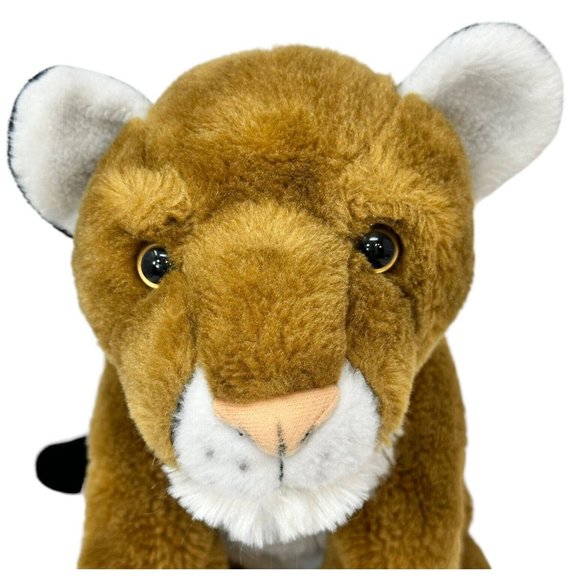 Wild Republic Mountain Lion Realistic Plush Wild Cat Animal Stuffed Toy K&M 10" - Picture 10 of 12